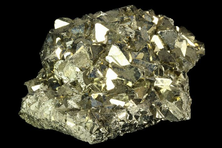 Octahedral Pyrite Crystal Cluster - Peru #120122